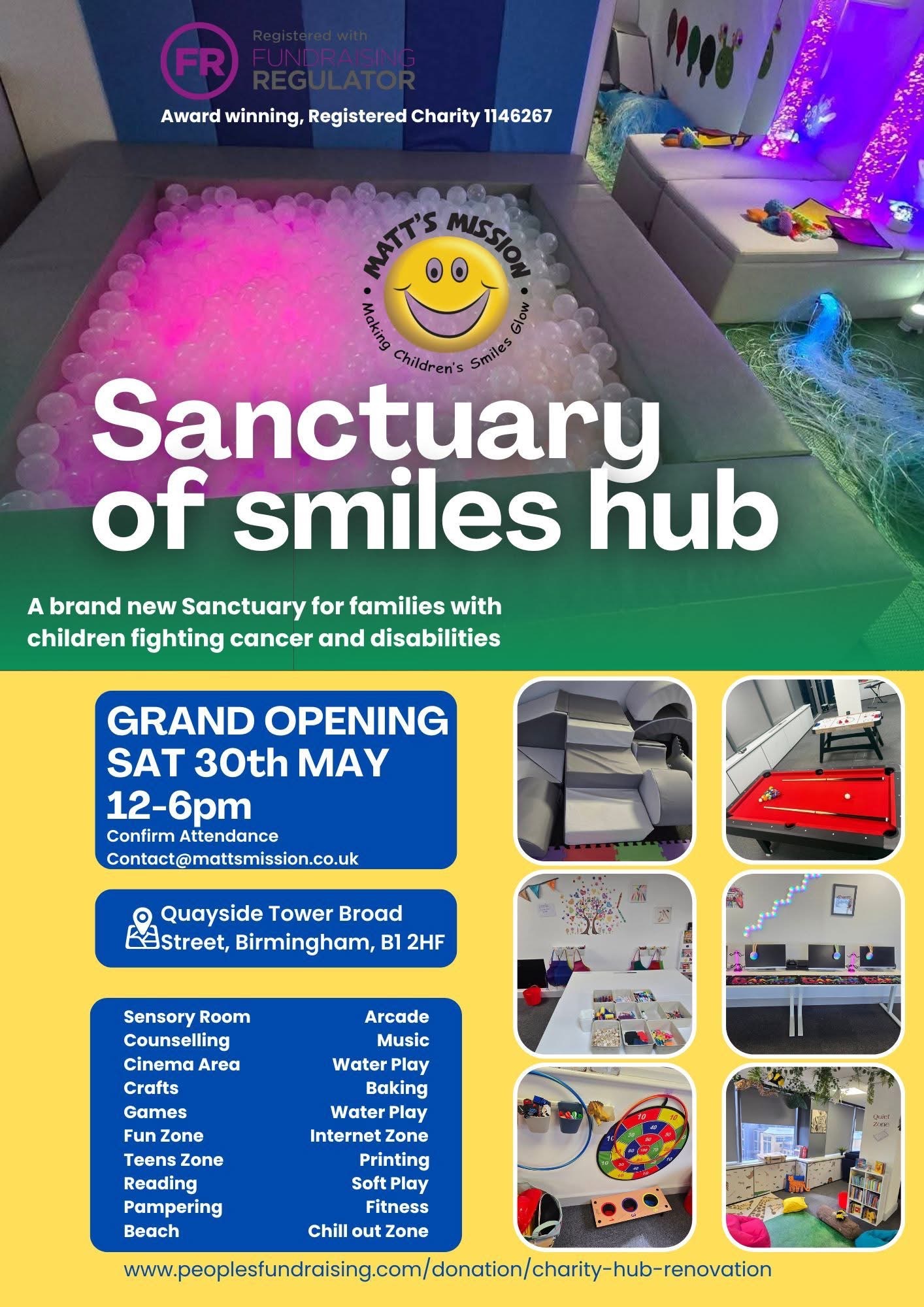 The opening of Matt's Mission Chidren's Charity Sanctuary of Smiles Hub